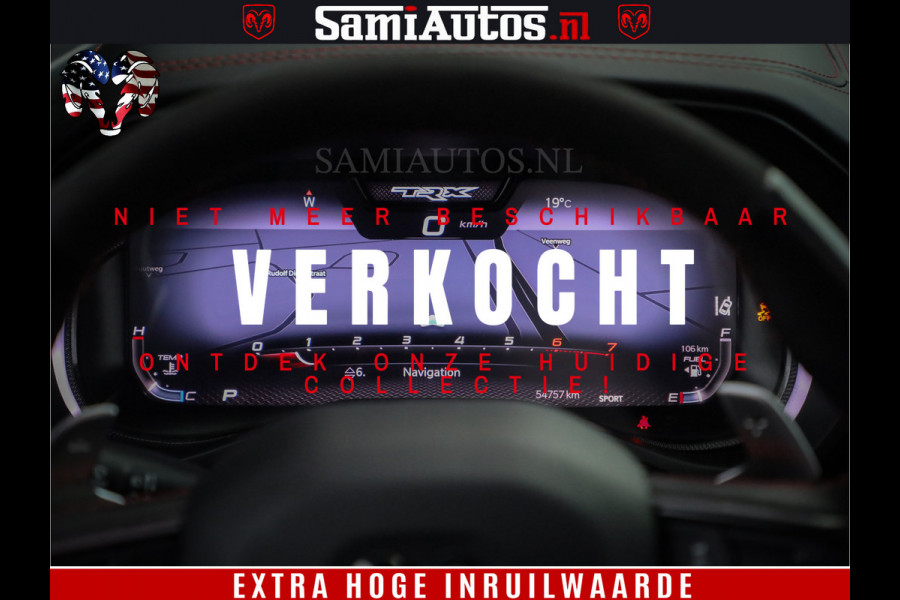 Dodge Ram 1500 TRX 702 PK 6.2 V8 | RED LINE | HELLCAT | RODE STIKSELS | BOM VOL | 4x4 Crew Cab | DUBBELE CABINE DC | 5 PERSOONS | DIAMOND BLACK PEARL | EERSTE EIGENAAR | TOP STAAT |