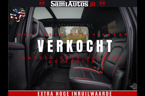 Dodge Ram 1500 TRX 702 PK 6.2 V8 | RED LINE | HELLCAT | RODE STIKSELS | BOM VOL | 4x4 Crew Cab | DUBBELE CABINE DC | 5 PERSOONS | DIAMOND BLACK PEARL | EERSTE EIGENAAR | TOP STAAT |