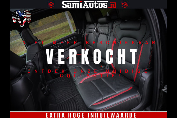 Dodge Ram 1500 TRX 702 PK 6.2 V8 | RED LINE | HELLCAT | RODE STIKSELS | BOM VOL | 4x4 Crew Cab | DUBBELE CABINE DC | 5 PERSOONS | DIAMOND BLACK PEARL | EERSTE EIGENAAR | TOP STAAT |