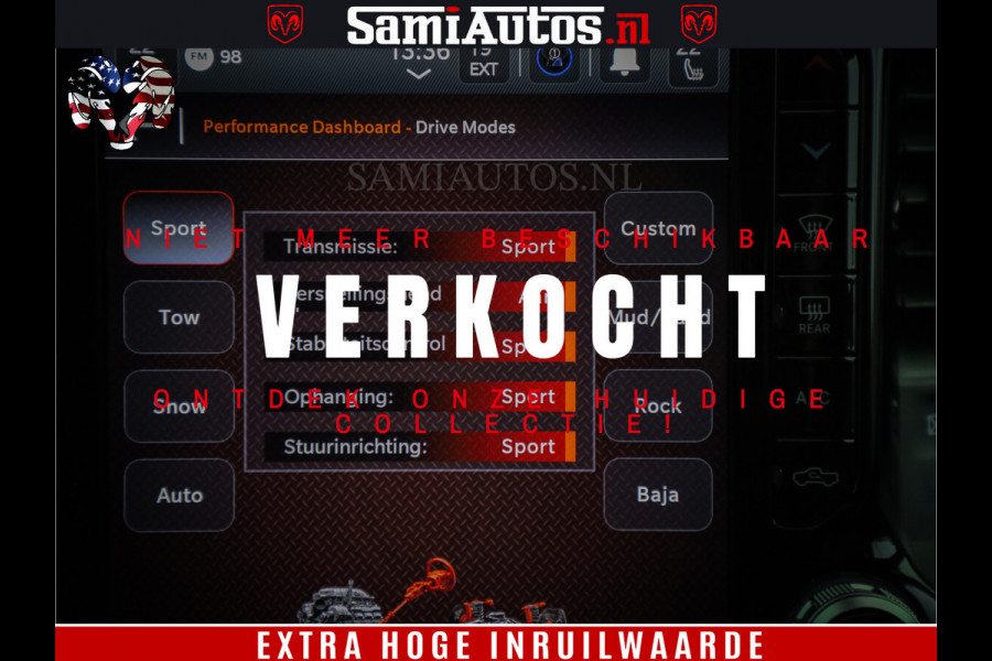 Dodge Ram 1500 TRX 702 PK 6.2 V8 | RED LINE | HELLCAT | RODE STIKSELS | BOM VOL | 4x4 Crew Cab | DUBBELE CABINE DC | 5 PERSOONS | DIAMOND BLACK PEARL | EERSTE EIGENAAR | TOP STAAT |