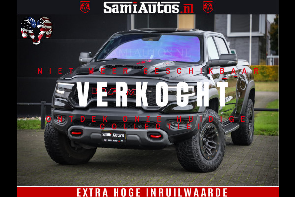 Dodge Ram 1500 TRX 702 PK 6.2 V8 | RED LINE | HELLCAT | RODE STIKSELS | BOM VOL | 4x4 Crew Cab | DUBBELE CABINE DC | 5 PERSOONS | DIAMOND BLACK PEARL | EERSTE EIGENAAR | TOP STAAT |