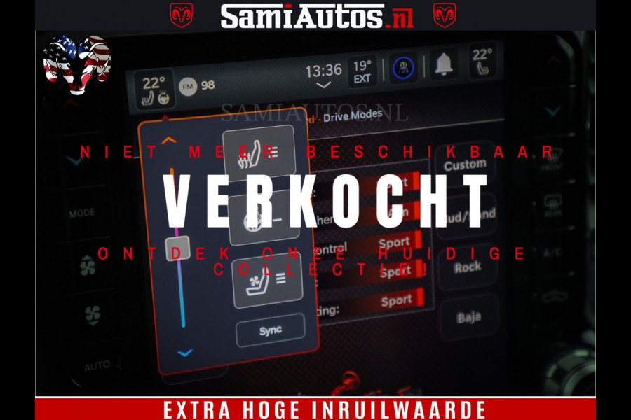 Dodge Ram 1500 TRX 702 PK 6.2 V8 | RED LINE | HELLCAT | RODE STIKSELS | BOM VOL | 4x4 Crew Cab | DUBBELE CABINE DC | 5 PERSOONS | DIAMOND BLACK PEARL | EERSTE EIGENAAR | TOP STAAT |