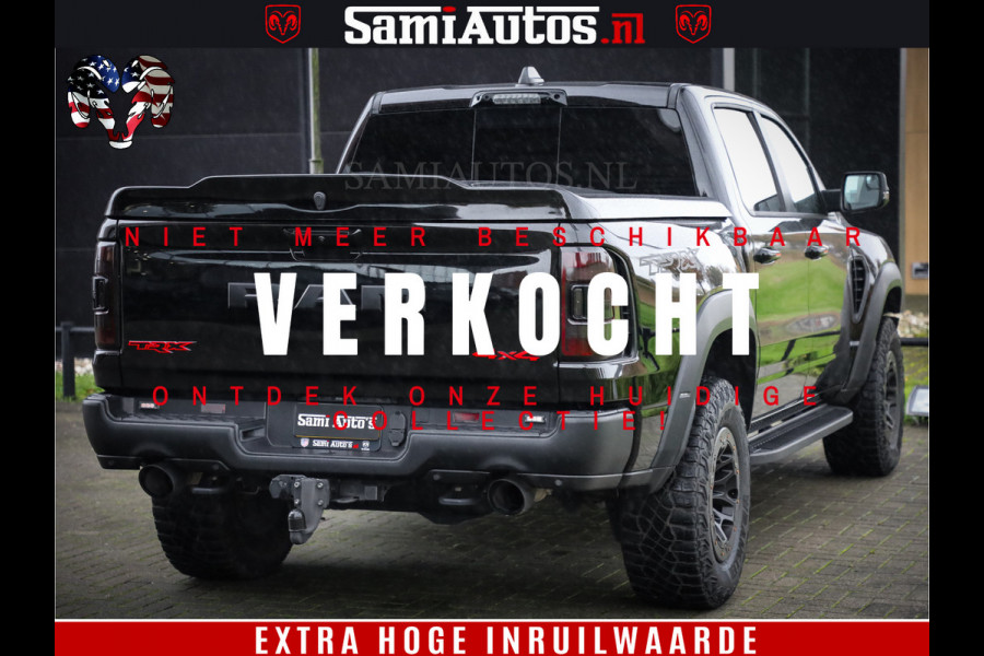 Dodge Ram 1500 TRX 702 PK 6.2 V8 | RED LINE | HELLCAT | RODE STIKSELS | BOM VOL | 4x4 Crew Cab | DUBBELE CABINE DC | 5 PERSOONS | DIAMOND BLACK PEARL | EERSTE EIGENAAR | TOP STAAT |