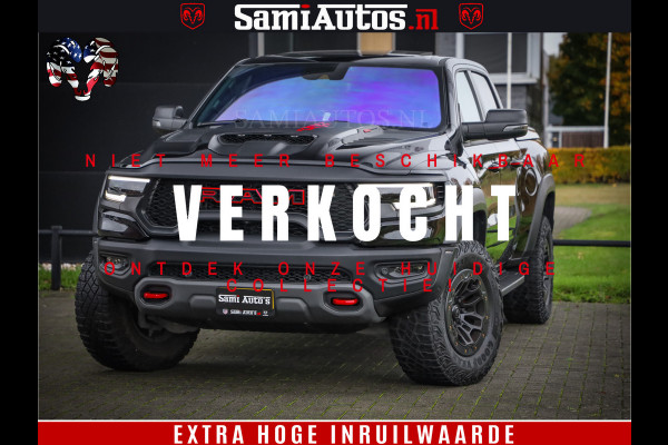 Dodge Ram 1500 TRX 702 PK 6.2 V8 | RED LINE | HELLCAT | RODE STIKSELS | BOM VOL | 4x4 Crew Cab | DUBBELE CABINE DC | 5 PERSOONS | DIAMOND BLACK PEARL | EERSTE EIGENAAR | TOP STAAT |