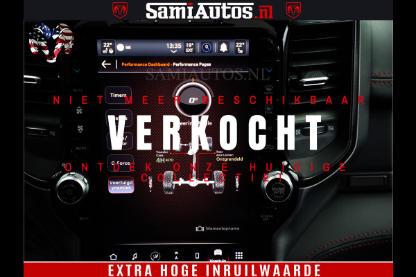 Dodge Ram 1500 TRX 702 PK 6.2 V8 | RED LINE | HELLCAT | RODE STIKSELS | BOM VOL | 4x4 Crew Cab | DUBBELE CABINE DC | 5 PERSOONS | DIAMOND BLACK PEARL | EERSTE EIGENAAR | TOP STAAT |