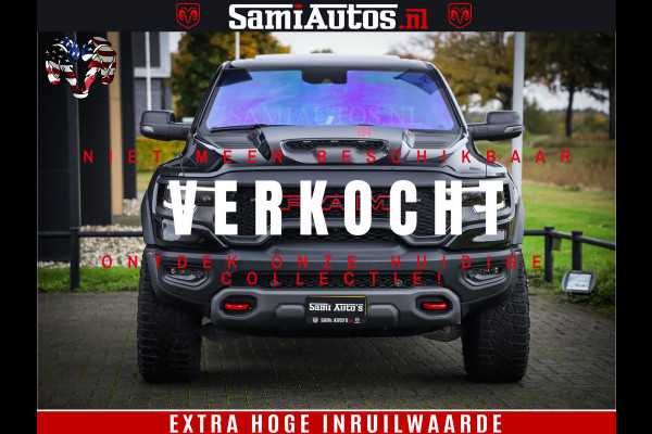Dodge Ram 1500 TRX 702 PK 6.2 V8 | RED LINE | HELLCAT | RODE STIKSELS | BOM VOL | 4x4 Crew Cab | DUBBELE CABINE DC | 5 PERSOONS | DIAMOND BLACK PEARL | EERSTE EIGENAAR | TOP STAAT |