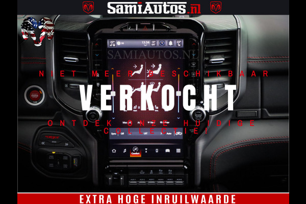 Dodge Ram 1500 TRX 702 PK 6.2 V8 | RED LINE | HELLCAT | RODE STIKSELS | BOM VOL | 4x4 Crew Cab | DUBBELE CABINE DC | 5 PERSOONS | DIAMOND BLACK PEARL | EERSTE EIGENAAR | TOP STAAT |