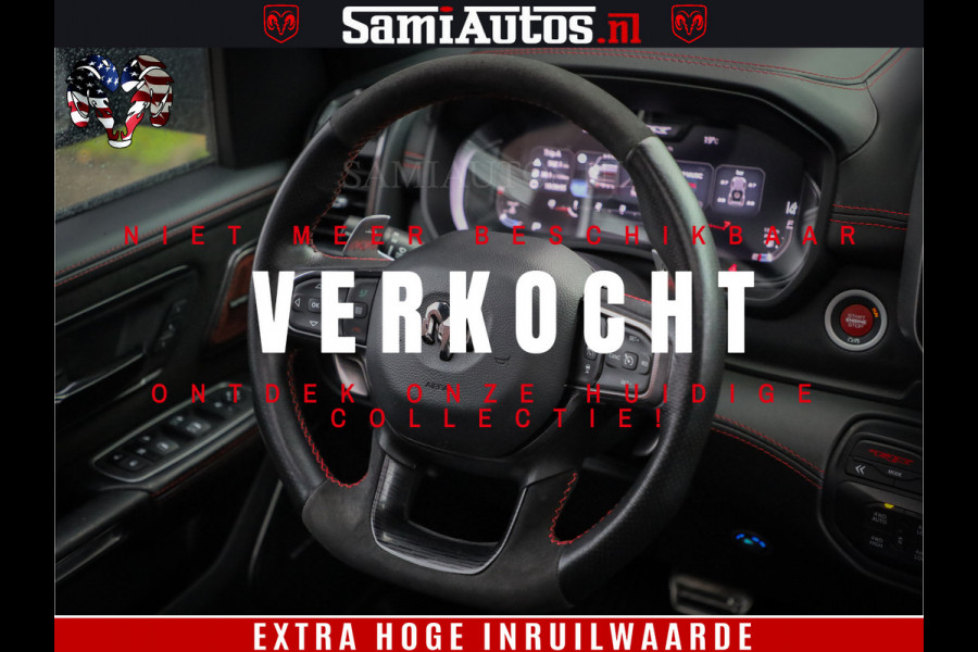 Dodge Ram 1500 TRX 702 PK 6.2 V8 | RED LINE | HELLCAT | RODE STIKSELS | BOM VOL | 4x4 Crew Cab | DUBBELE CABINE DC | 5 PERSOONS | DIAMOND BLACK PEARL | EERSTE EIGENAAR | TOP STAAT |