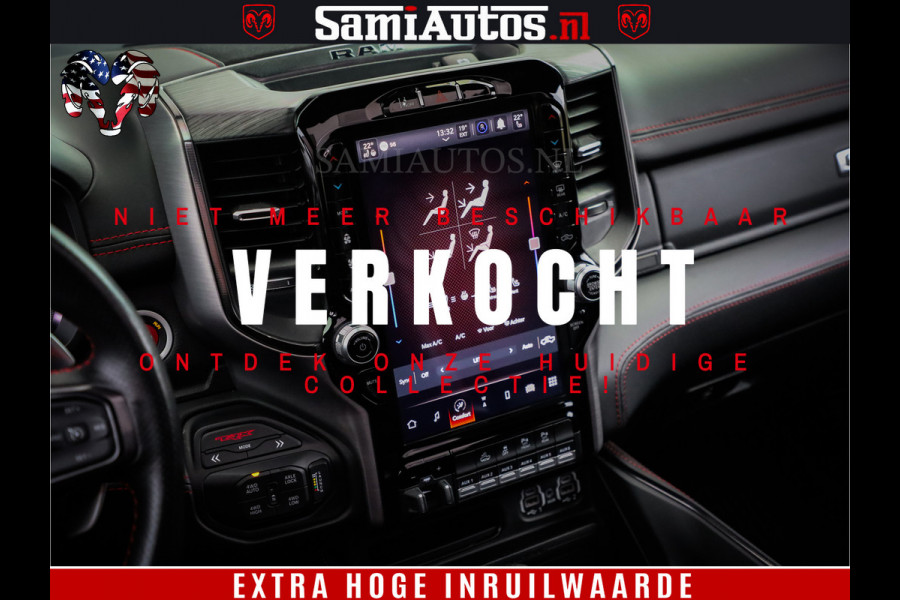 Dodge Ram 1500 TRX 702 PK 6.2 V8 | RED LINE | HELLCAT | RODE STIKSELS | BOM VOL | 4x4 Crew Cab | DUBBELE CABINE DC | 5 PERSOONS | DIAMOND BLACK PEARL | EERSTE EIGENAAR | TOP STAAT |