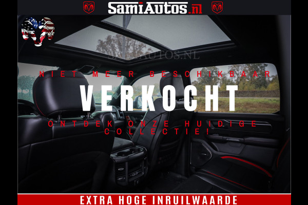 Dodge Ram 1500 TRX 702 PK 6.2 V8 | RED LINE | HELLCAT | RODE STIKSELS | BOM VOL | 4x4 Crew Cab | DUBBELE CABINE DC | 5 PERSOONS | DIAMOND BLACK PEARL | EERSTE EIGENAAR | TOP STAAT |
