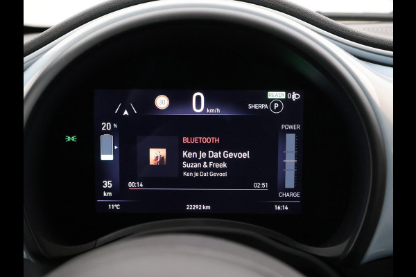 Fiat 500C 42 kWh Aut. *CELESTIAL BLUE* + STOELVERW. | CAMERA | 17 INCH | APPLE CARPLAY