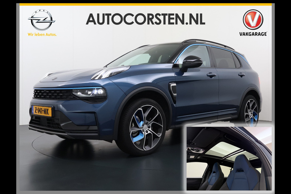 Lynk & Co 01 AUT-7 261pk PHEV Zwarte-Hemel Pano-Schuifdak Lmv 20" 360°Camera Apple Carplay Android Auto Adap.Cruise Navi Pdc Ecc Keyless Led  Elek.Memory.Stoel File assistent Dodehoek detector Elektrisch bedienbare achterklep Rijstrooksensor Wifi Verkeersbord detectie 425Nm koppel 3,7kw laadvermogen 1.800KG-Trekvermogen! €44.880 Nieuwprijs 1e Eigenaar Origineel NLse auto!