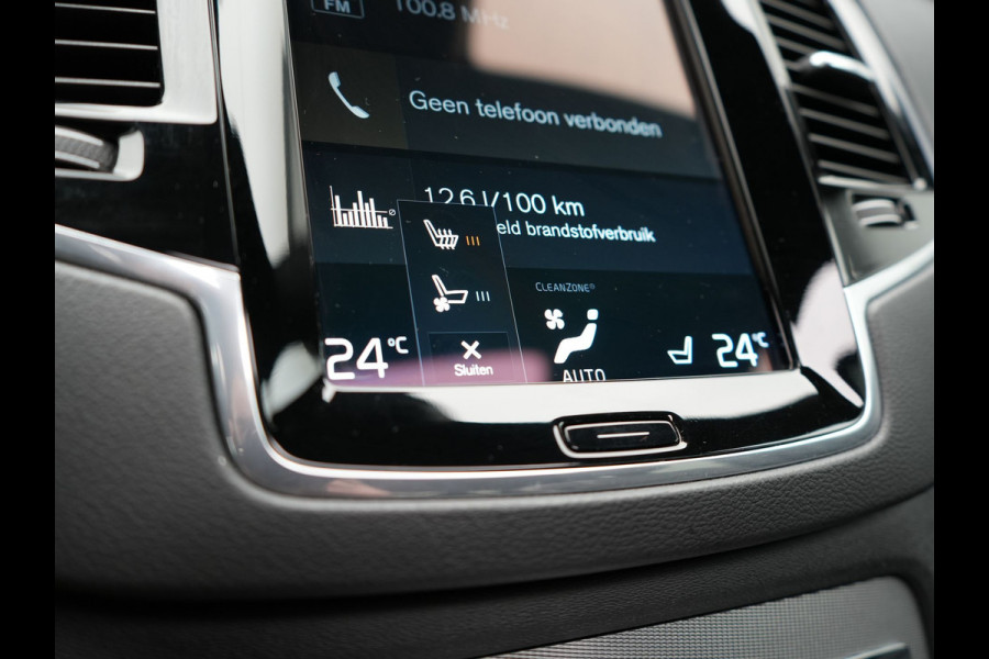 Volvo XC90 T8 Twin Engine AWD Inscription 7 Persoons 394pk Plug In Hybrid Dealer O.H PHEV | Panodak | Adaptive Cruise | Luxe Lederen Comfortzetels Massage & Ventilatie | Head Up | 360 Camera | Harman Kardon | Blis | Apple Carplay | Navigatie |