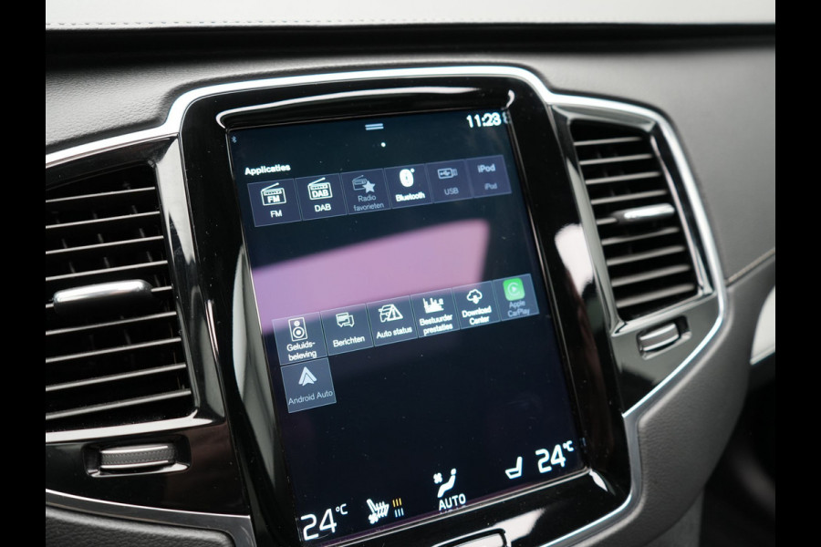 Volvo XC90 T8 Twin Engine AWD Inscription 7 Persoons 394pk Plug In Hybrid Dealer O.H PHEV | Panodak | Adaptive Cruise | Luxe Lederen Comfortzetels Massage & Ventilatie | Head Up | 360 Camera | Harman Kardon | Blis | Apple Carplay | Navigatie |