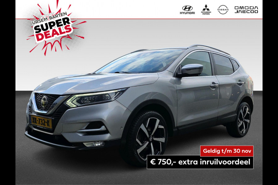 Nissan QASHQAI 1.3 DIG-T Tekna + | Pano | Volleder | 360 Camera | Bose | Elektrische stoelen met memorie |