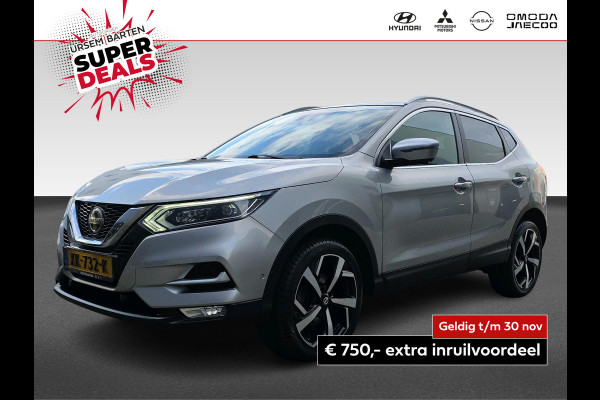 Nissan QASHQAI 1.3 DIG-T Tekna + | Pano | Volleder | 360 Camera | Bose | Elektrische stoelen met memorie |
