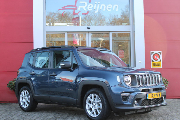 Jeep Renegade 1.5T 130PK e-Hybrid ALTITUDE | DRAADLOZE APPLE CARPLAY/ANDROID AUTO | PANORAMISCH SCHUIF/KANTEL DAK | FULL LED KOPLAMPEN | DODEHOEK DETECTIE | ADAPTIVE CRUISE CONTROL | LICHTMETALEN VELGEN 17" | ACHTERUITRIJ CAMERA | DAB+ RADIO | NAVIGATIE | PARKEERSENSOREN VOOR + ACHTER | AUTOMATISCH INPARKEREN | KEYLESS ENTRY/START |