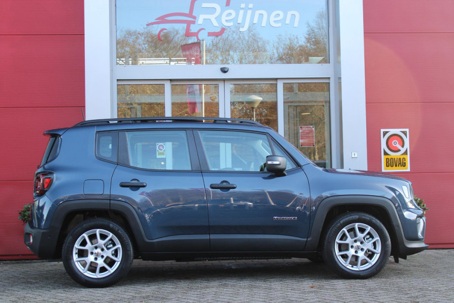 Jeep Renegade 1.5T 130PK e-Hybrid ALTITUDE | DRAADLOZE APPLE CARPLAY/ANDROID AUTO | PANORAMISCH SCHUIF/KANTEL DAK | FULL LED KOPLAMPEN | DODEHOEK DETECTIE | ADAPTIVE CRUISE CONTROL | LICHTMETALEN VELGEN 17" | ACHTERUITRIJ CAMERA | DAB+ RADIO | NAVIGATIE | PARKEERSENSOREN VOOR + ACHTER | AUTOMATISCH INPARKEREN | KEYLESS ENTRY/START |