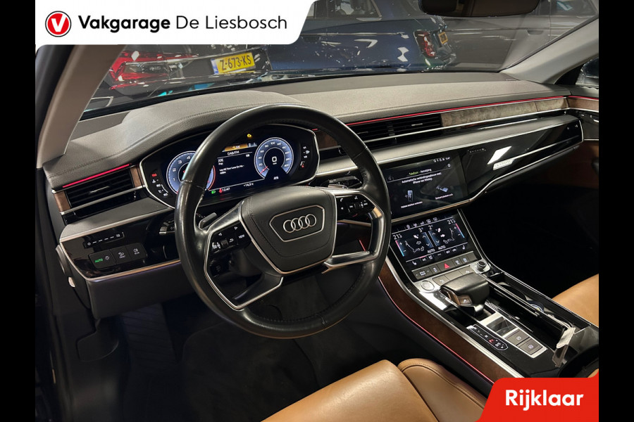 Audi A8 55 TFSI quattro / Leder / Navigatie / 20inch / B&O / stoel verwarming voor + achter.