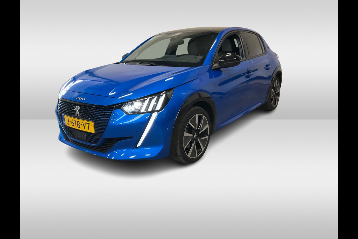 Peugeot e-208 EV GT 350 50 kWh Panoramadak / Camera / Virtual Cockpit / Half leder / Navigatie / Keyless / Cruise Control / Dodehoek detectie