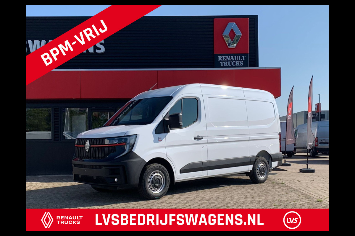 Renault Master T35 2.0 dCi 150 PK L2H2 Multimedia met Google services, Dubbele schuifdeuren, Camera, Trekhaak, Apple carplay, Verwarmde voorruit.