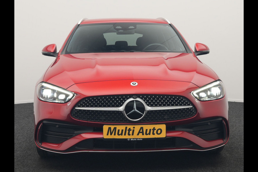 Mercedes-Benz C-Klasse Estate 300 e AMG Line Plug In Hybrid 313pk Dealer O.H PHEV | Trekhaak af Fabriek | Adaptive Cruise | 360 Camera | Digital LED | Burmester Soundsystem | Alcantara Sportstoelen Verwarmd | Sfeerverlichting | Keyless |