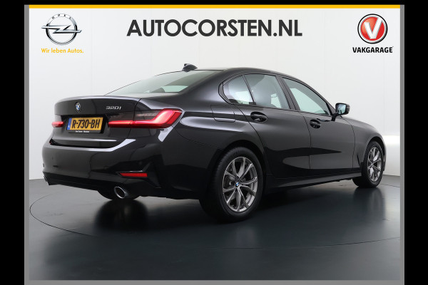 BMW 3-serie 320i 2.0T 184pk AUT-8 Navi-Pro Apple Carplay Android Bordherk. Sport Line Shadow-Line Sportstoel+ 1/2 Leer PDC-a+v Teleservice D HiFi+9speakers Drive-Assist LED Connected-Services LED Live Cockpit Pro Active guard DAB WiFi 1600kg trekvermogen
