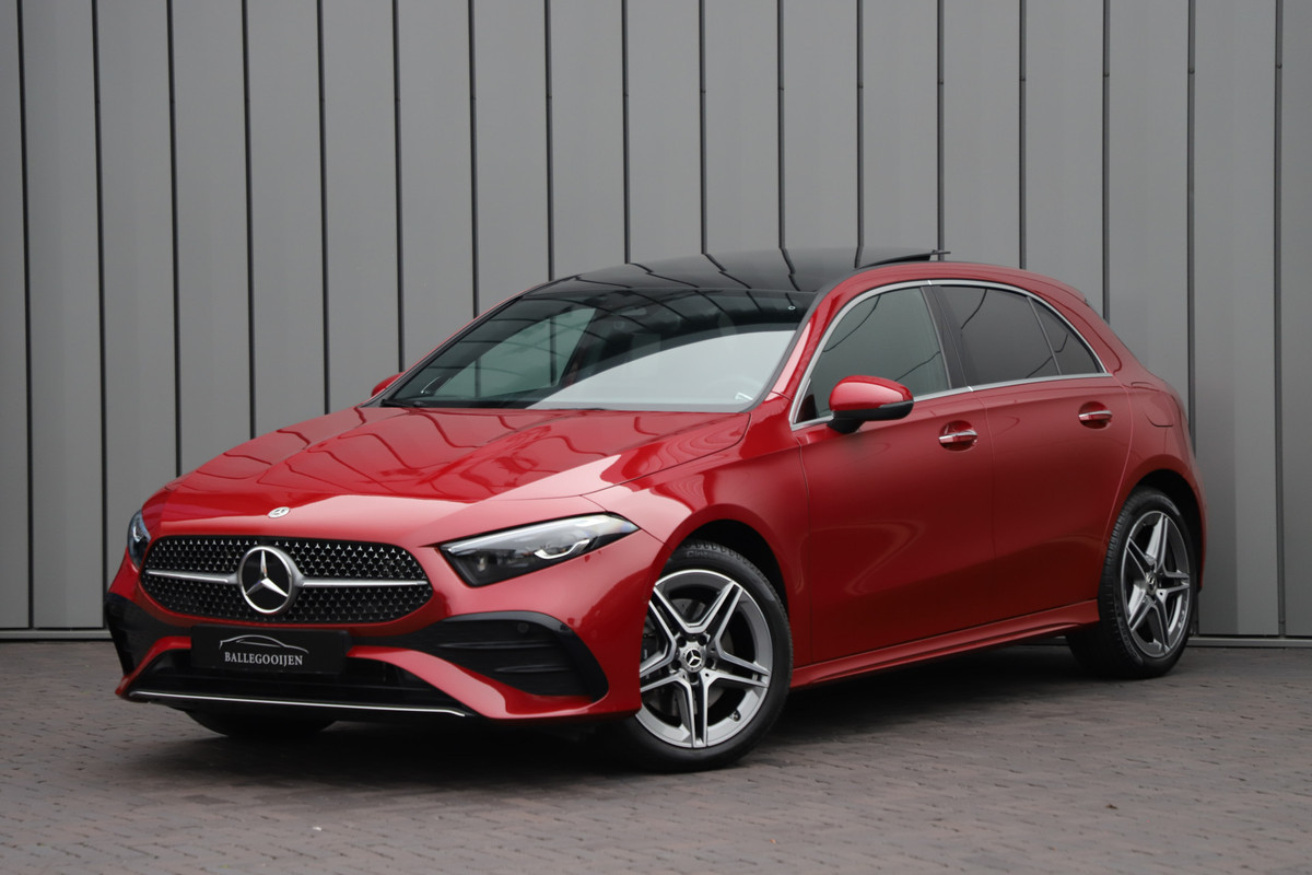 Mercedes-Benz A-Klasse 250e AMG | 218PK | Pano | Sfeerverlichting | Burmester | Multibeam | Leder | Distronic | Stuurwielverwarming | Trekhaak | 2024.