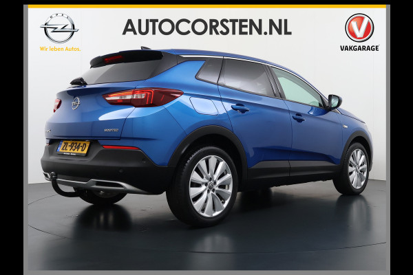 Opel Grandland X T131pk Navi Trekhaak Executive Dual-Ecc Apple Carplay Android PDC-a+v Park-Assist Distr.-Riem bij 61.000km vervangen Chroompakket Priv.Glass Volledig dealer onderhouden, laatste beurt bij 61.000km 1400kg trekvermogen.  EURO6