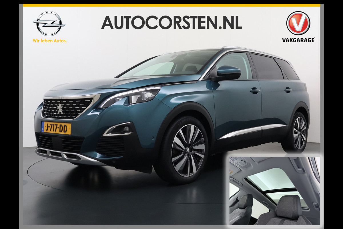 Peugeot 5008 T131PK AUT-8 7-Pers. Pano-Dak Elektr.Stoel+Geheug. Adaptive-Cruise Afn.Trekhaak Apple Android Carplay Navi 360-Camera Elektr.A-K Virtual Cockpit (Digidash) Pack City 1+2 Privacy Glas Orig.NLse auto, 1e eigenaar,  dealer onderhouden. € 45.000 nieuw!