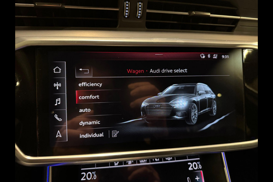 Audi A6 Avant 45 TFSI Quattro 3X S-Line, Black Optik, ACC, Leder, 360 Cam, Ambiënte Light, Apple Carplay, Android, Voll Onderhoud