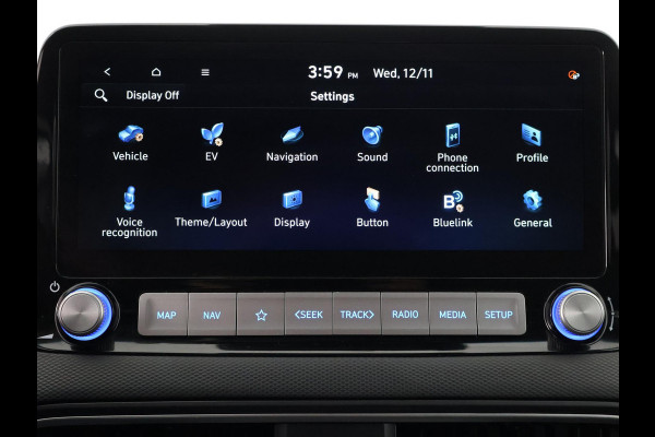 Hyundai Kona PRIMIUM EV 64 KWH 1e EIG ACCU 92% GARANTIE 10-2030 BEREIK 466 KM ! LEDER. STUUR/STOEL VERWARMING.DODE HOEK DETECTIE