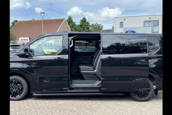 Ford Transit Custom 320 2.5 PHEV L2H1 Black Platinum DC Prijs is excl. incl. BPM Ford Voorraad | SCI | 233pk | Netto bijtelling 2025 vanaf 461,- per maand! | Driver Assistance Pack Ultimate | Dubbele Zijschuifdeuren | Ford Voorraad