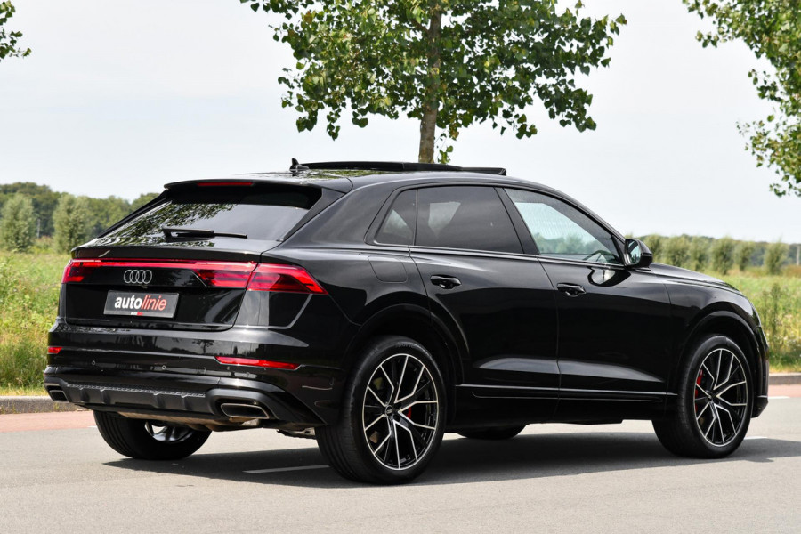 Audi Q8 60 TFSI e quattro Pro Line S Competition. RS Zetels, Softclose, Pano, Koeling, B&O, 360 3D, Trekh, HUD, Keyless, Stuurvw!