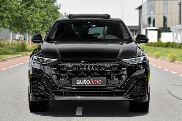 Audi Q8 60 TFSI e quattro Pro Line S Competition. RS Zetels, Softclose, Pano, Koeling, B&O, 360 3D, Trekh, HUD, Keyless, Stuurvw!