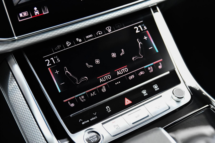 Audi Q8 60 TFSI e quattro Pro Line S Competition. RS Zetels, Softclose, Pano, Koeling, B&O, 360 3D, Trekh, HUD, Keyless, Stuurvw!