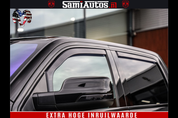 Dodge Ram 1500 BLACK OPS LONGHORN 5.7 V8 HEMI | 8820KM! | BOM VOL | HUD | LUCHTVERING | PANO | 200L LPG | ADAPTIVE CRUISE | DIGI VIRTUAL CLUSTER | CARPLAY | 3500KG | HEADUP | CREW CAB DUBBELE CABINE | 5 PERSOONS | ZWART MET BRUIN LEDER | Z.G.A.N
