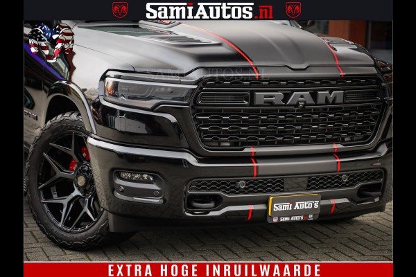 Dodge Ram 1500 Limited Night High Output 540HP 706Nm | Massage + Full Option | De Meest Luxe en Volle Pick-Up in zijn Klasse | Comfortabele Dubbele Cabine met Royale 5 Zitplaatsen | BPM vrij | Nu Leverbaar uit Voorraad | Voorraad Nr 2357 - 5182