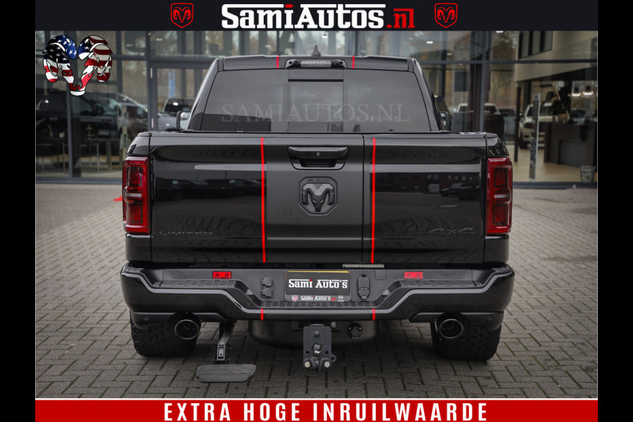 Dodge Ram 1500 Limited Night High Output 540HP 706Nm | Massage + Full Option | De Meest Luxe en Volle Pick-Up in zijn Klasse | Comfortabele Dubbele Cabine met Royale 5 Zitplaatsen | BPM vrij | Nu Leverbaar uit Voorraad | Voorraad Nr 2357 - 5182