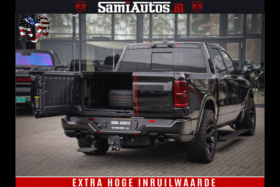 Dodge Ram 1500 Limited Night High Output 540HP 706Nm | Massage + Full Option | De Meest Luxe en Volle Pick-Up in zijn Klasse | Comfortabele Dubbele Cabine met Royale 5 Zitplaatsen | BPM vrij | Nu Leverbaar uit Voorraad | Voorraad Nr 2357 - 5182