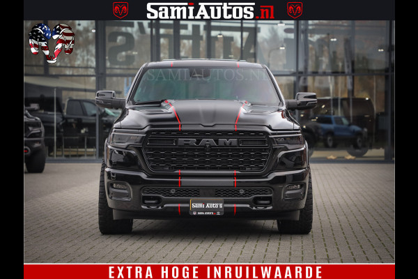 Dodge Ram 1500 Limited Night High Output 540HP 706Nm | Massage + Full Option | De Meest Luxe en Volle Pick-Up in zijn Klasse | Comfortabele Dubbele Cabine met Royale 5 Zitplaatsen | BPM vrij | Nu Leverbaar uit Voorraad | Voorraad Nr 2357 - 5182