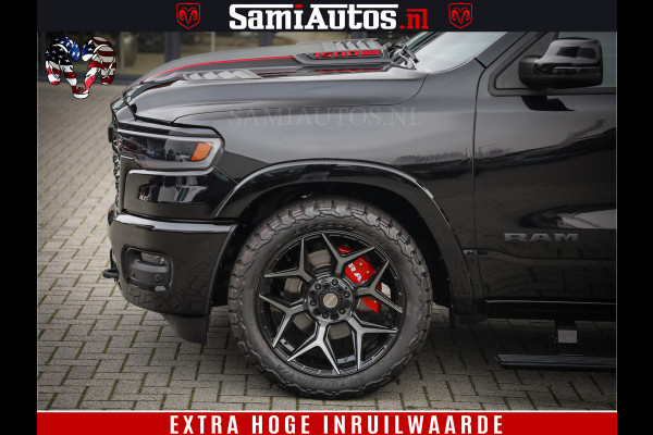 Dodge Ram 1500 Limited Night High Output 540HP 706Nm | Massage + Full Option | De Meest Luxe en Volle Pick-Up in zijn Klasse | Comfortabele Dubbele Cabine met Royale 5 Zitplaatsen | BPM vrij | Nu Leverbaar uit Voorraad | Voorraad Nr 2357 - 5182