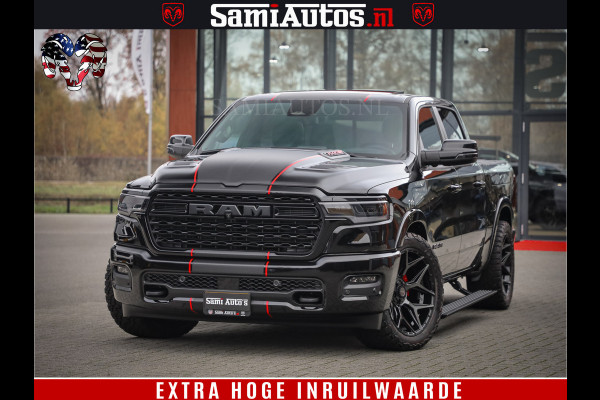 Dodge Ram 1500 Limited Night High Output 540HP 706Nm | Massage + Full Option | De Meest Luxe en Volle Pick-Up in zijn Klasse | Comfortabele Dubbele Cabine met Royale 5 Zitplaatsen | BPM vrij | Nu Leverbaar uit Voorraad | Voorraad Nr 2357 - 5182