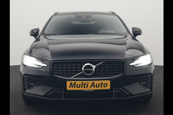 Volvo V60 T6 Recharge AWD R-Design Plug In Hybrid 340pk Dealer O.H. PHEV | Trekhaak Af Fabriek | Adaptive Cruise | Camera | Harman & Kardon | Lederen Sportstoelen Memory & Verwarmd | Apple Carplay | Navigatie | Stuur Verwarmd | Blis | Keyless | DAB |