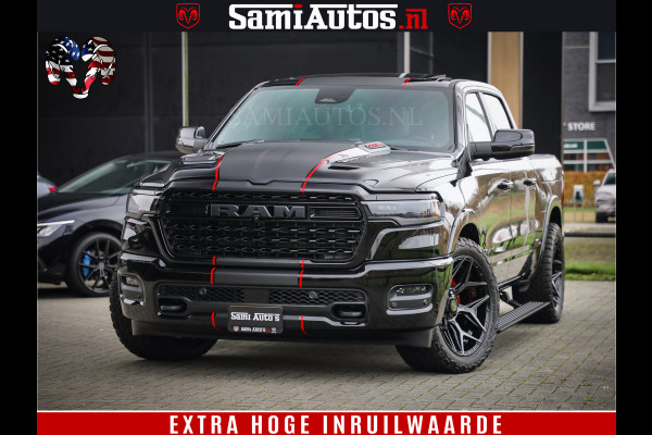 Dodge Ram 1500 Limited Night High Output 540HP 706Nm | Massage + Full Option | De Meest Luxe en Volle Pick-Up in zijn Klasse | Comfortabele Dubbele Cabine met Royale 5 Zitplaatsen | BPM vrij | Nu Leverbaar uit Voorraad | Voorraad Nr 2324 - 5142