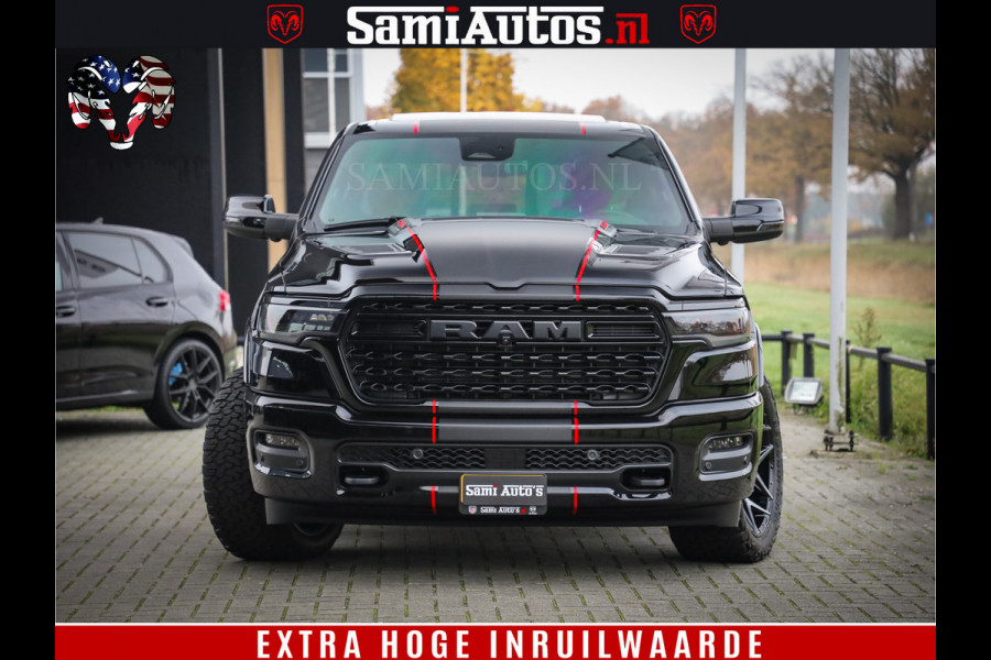 Dodge Ram 1500 Limited Night High Output 540HP 706Nm | Massage + Full Option | De Meest Luxe en Volle Pick-Up in zijn Klasse | Comfortabele Dubbele Cabine met Royale 5 Zitplaatsen | BPM vrij | Nu Leverbaar uit Voorraad | Voorraad Nr 2324 - 5142
