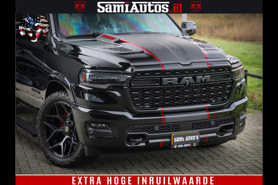 Dodge Ram 1500 Limited Night High Output 540HP 706Nm | Massage + Full Option | De Meest Luxe en Volle Pick-Up in zijn Klasse | Comfortabele Dubbele Cabine met Royale 5 Zitplaatsen | BPM vrij | Nu Leverbaar uit Voorraad | Voorraad Nr 2324 - 5142