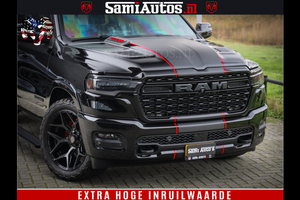 Dodge Ram 1500 Limited Night High Output 540HP 706Nm | Massage + Full Option | De Meest Luxe en Volle Pick-Up in zijn Klasse | Comfortabele Dubbele Cabine met Royale 5 Zitplaatsen | BPM vrij | Nu Leverbaar uit Voorraad | Voorraad Nr 2324 - 5142