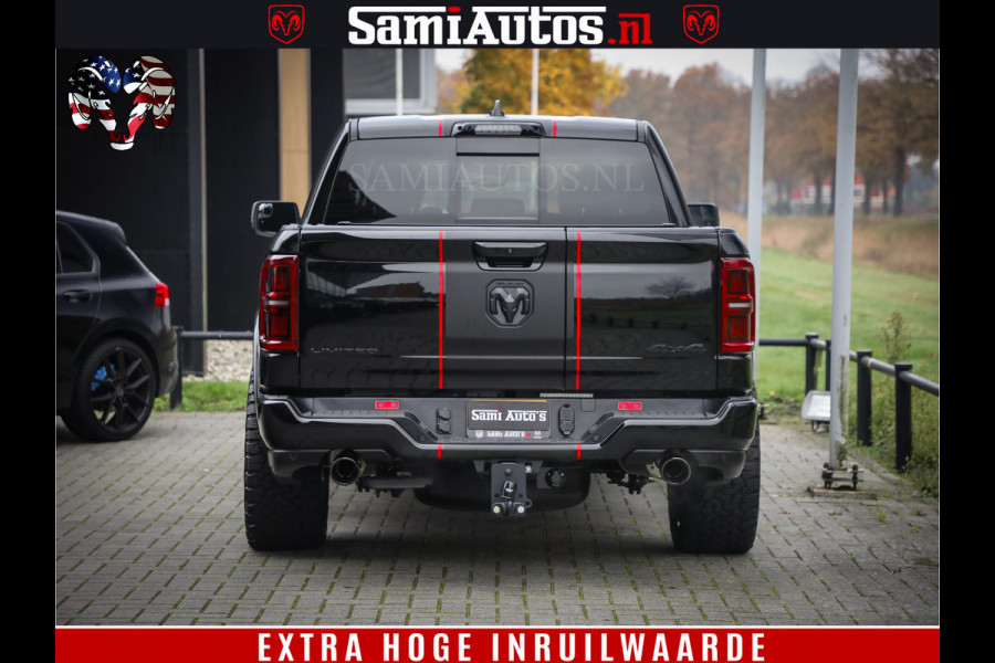 Dodge Ram 1500 Limited Night High Output 540HP 706Nm | Massage + Full Option | De Meest Luxe en Volle Pick-Up in zijn Klasse | Comfortabele Dubbele Cabine met Royale 5 Zitplaatsen | BPM vrij | Nu Leverbaar uit Voorraad | Voorraad Nr 2324 - 5142
