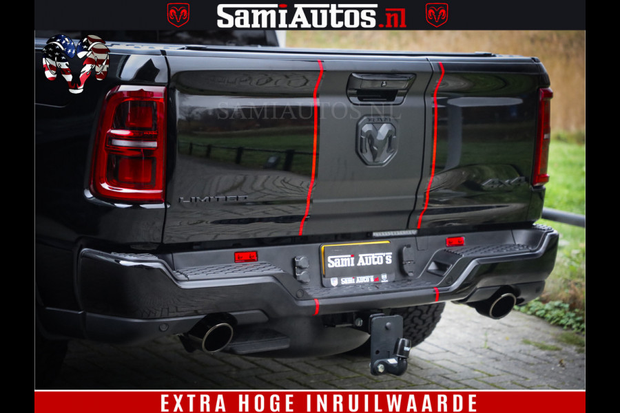 Dodge Ram 1500 Limited Night High Output 540HP 706Nm | Massage + Full Option | De Meest Luxe en Volle Pick-Up in zijn Klasse | Comfortabele Dubbele Cabine met Royale 5 Zitplaatsen | BPM vrij | Nu Leverbaar uit Voorraad | Voorraad Nr 2324 - 5142